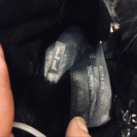 Paul Green black suede ankle boots size USA 8 - Picture 4 of 8